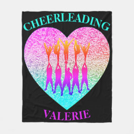 Cheerleader Stunt Pyramid Fleece Blanket