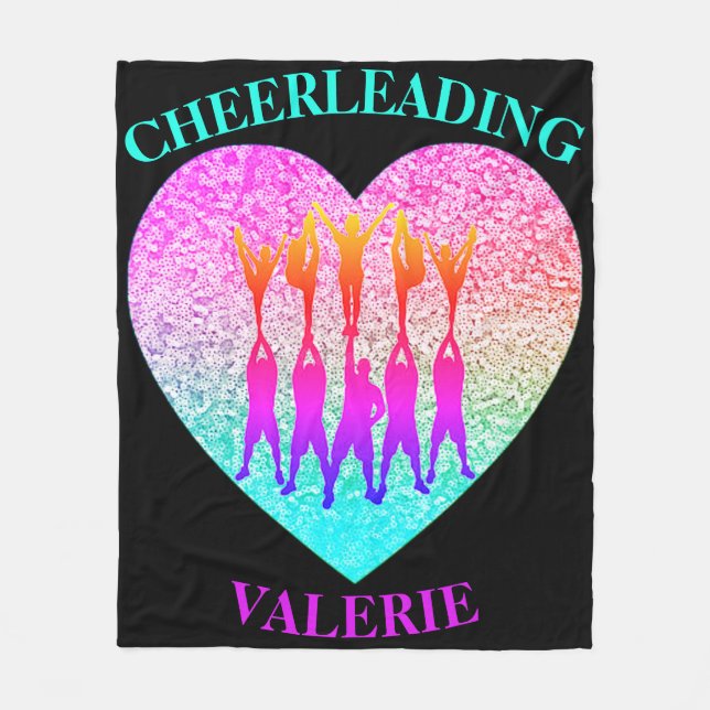 Cheerleader Stunt Pyramid Fleece Blanket (Vorderseite)