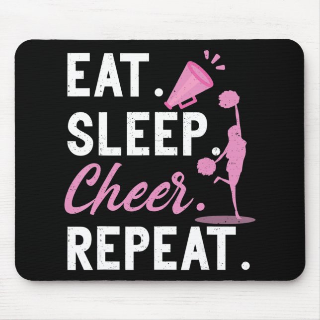 Cheerleader Tanz Cheerleader Girls essen Sleep Che Mousepad (Vorne)