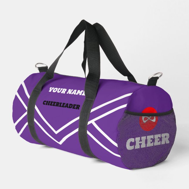 Cheerleader Tasche, lila weiß, Cheerleader Duffle Bag (Rechte Ecke)