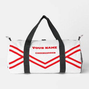 Cheerleader-Tasche, personalisieren Sie rot und we Duffle Bag