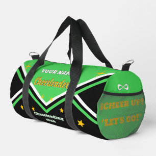 Cheerleader-Tasche, personalisiert grün, weiß & sc Duffle Bag