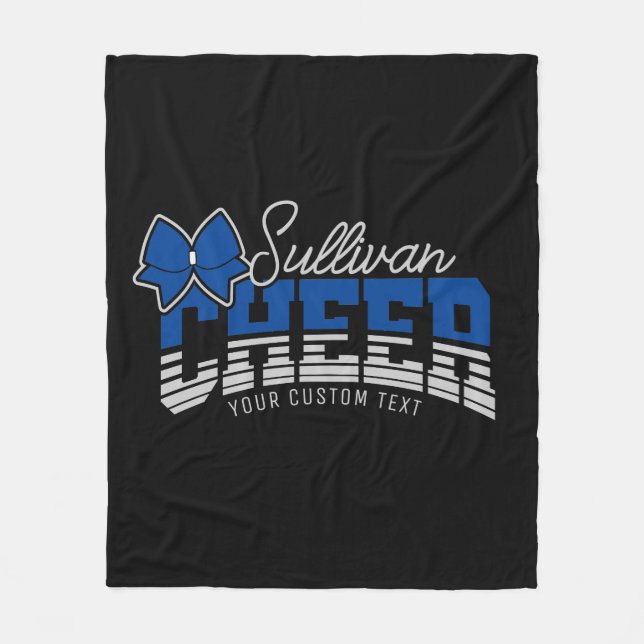 Cheerleader Team ADD NAME School Athlete Cheerlead Fleecedecke (Vorderseite)