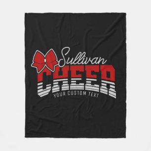 Cheerleader Team ADD NAME School Athlete Cheerlead Fleecedecke