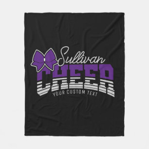 Cheerleader Team ADD NAME School Athlete Cheerlead Fleecedecke