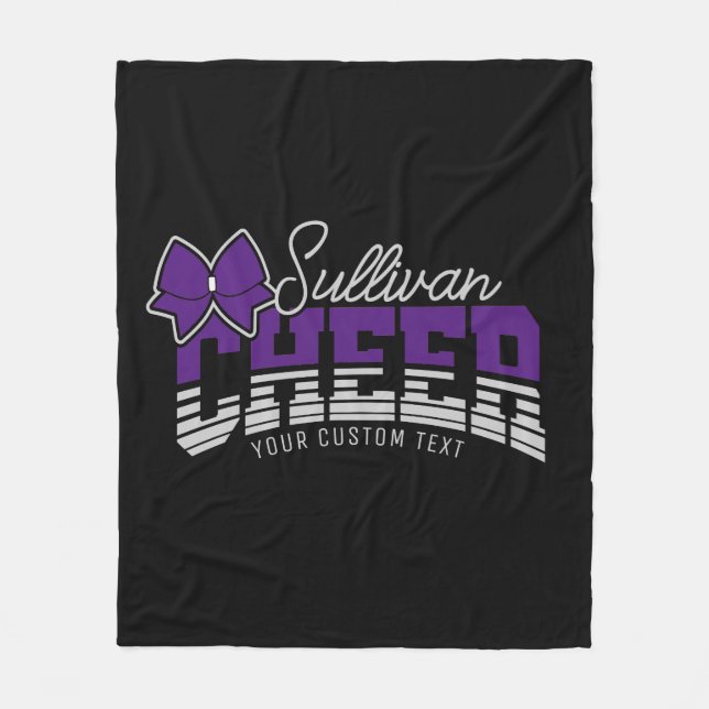 Cheerleader Team ADD NAME School Athlete Cheerlead Fleecedecke (Vorderseite)