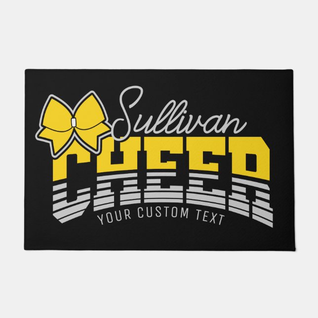 Cheerleader Team ADD NAME School Athlete Cheerlead Fußmatte (Vorderseite)