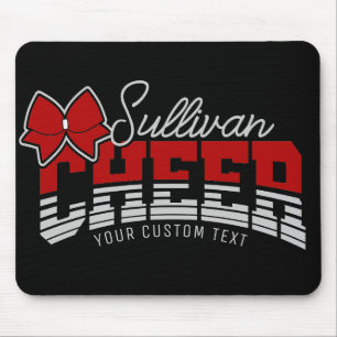 Cheerleader Team ADD NAME School Athlete Cheerlead Mousepad