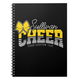Cheerleader Team ADD NAME School Athlete Cheerlead Notizblock