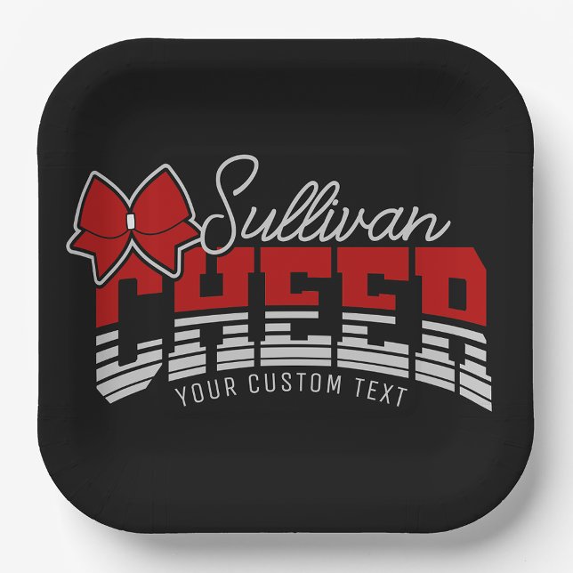 Cheerleader Team ADD NAME School Athlete Cheerlead Pappteller (Von Creator hochgeladen)