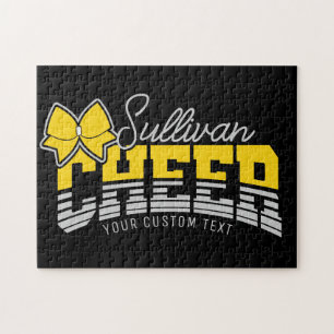 Cheerleader Team ADD NAME School Athlete Cheerlead Puzzle
