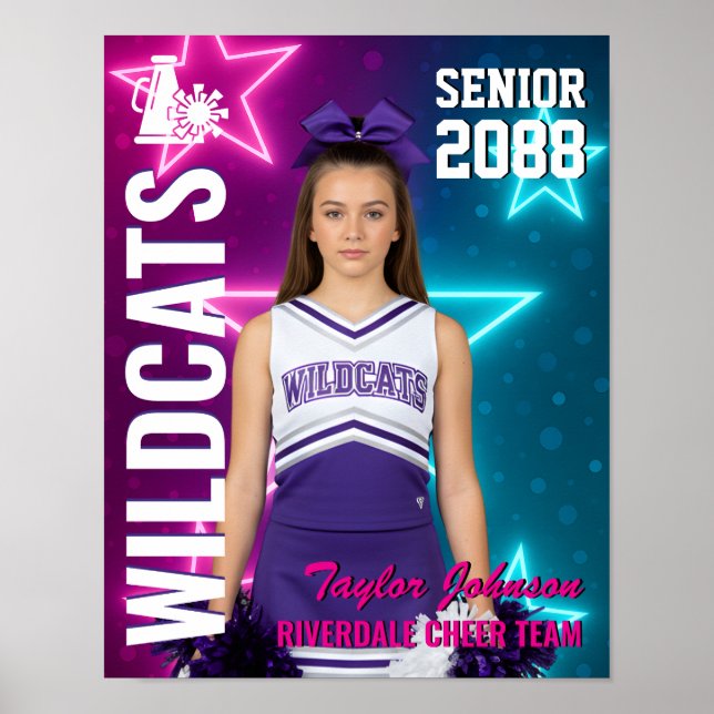 Cheerleader-Team Maßgeschneiderte Cheerleading-Fot Poster (Vorne)