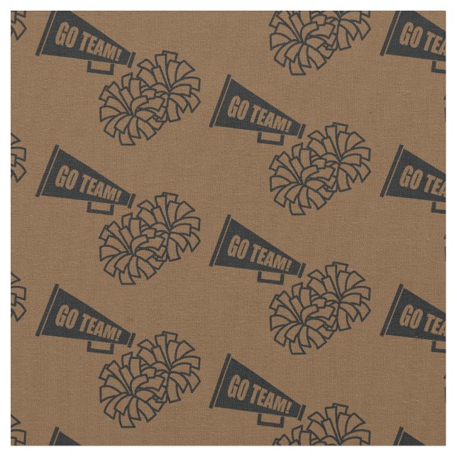 Cheerleader Team School Colors Black & Brown Stoff (Nahaufnahme)