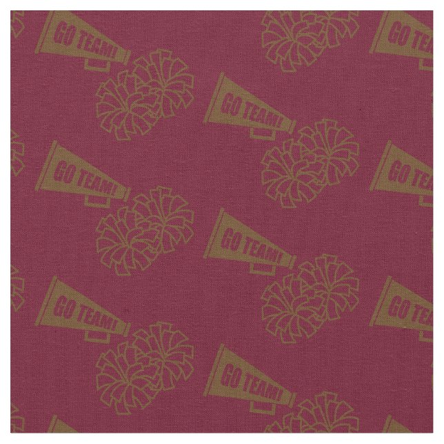 Cheerleader Team School Colors Brown & Maroon Stoff (Nahaufnahme)