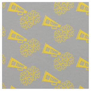 Cheerleader Team School Colors Gold & Grau Silver Stoff
