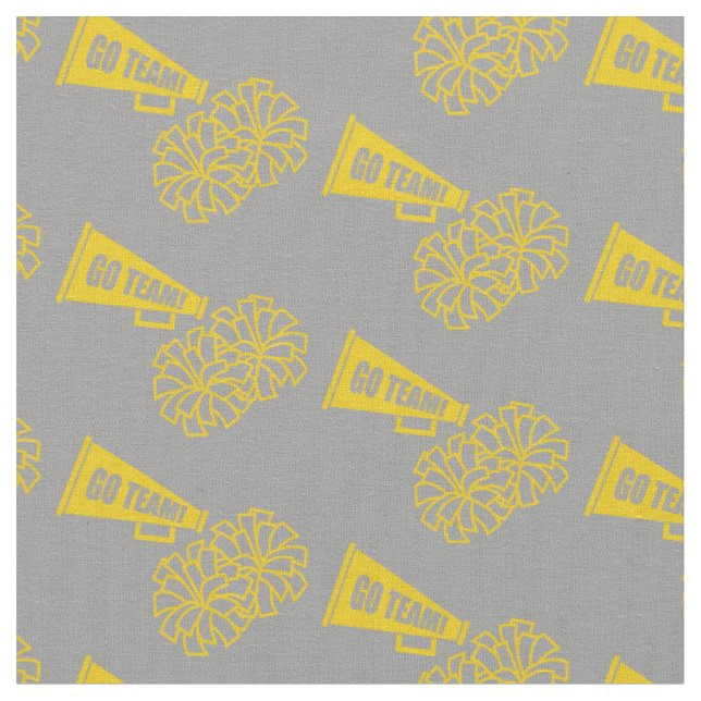 Cheerleader Team School Colors Gold & Grau Silver Stoff (Nahaufnahme)