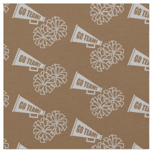 Cheerleader Team School Colors Grau Silver & Brown Stoff