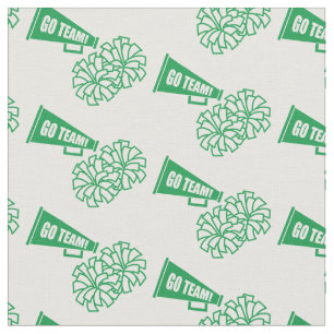 Cheerleader Team School Colors Green & White Stoff