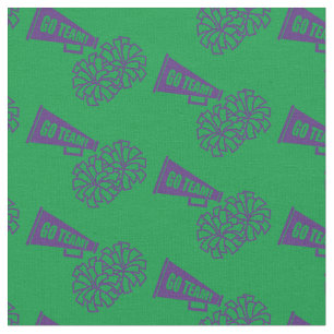 Cheerleader Team School Colors Lila & grün Stoff