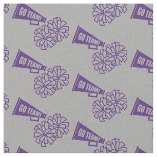 Cheerleader Team School Colors Lila Silver Grau Stoff
