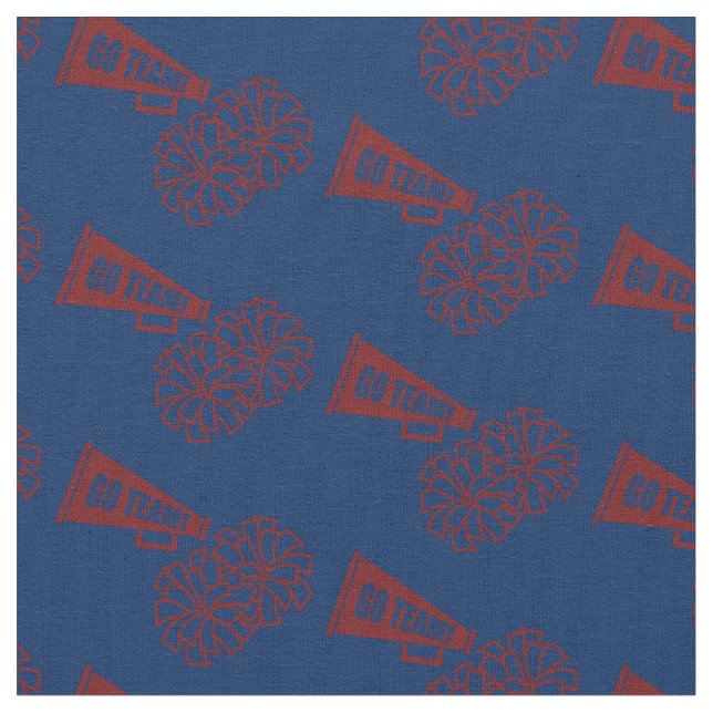 Cheerleader Team School Colors Maroon & Navy Blue Stoff (Nahaufnahme)