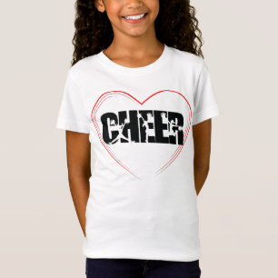 Cheerleader Typografie Cheer Silhouette Liebe Girl T-Shirt