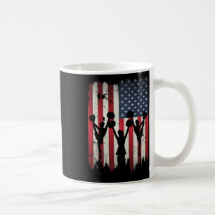 Cheerleader Usa Amerikanische Flagge 4. Juli Cheer Kaffeetasse