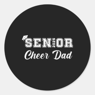 Cheerleader Vater Cheer Cl of 2025 Abschluss Runder Aufkleber