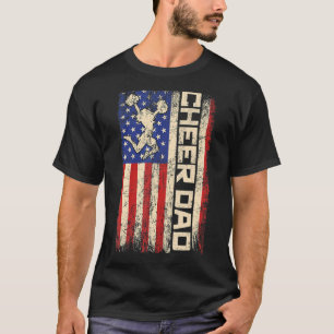 Cheerleader Vater Cheer Vater American Flag Vater T-Shirt