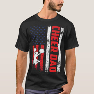 Cheerleader Vater Cheer Vater American US Flag Vat T-Shirt