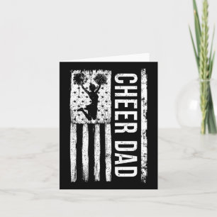 Cheerleader Vater Cheerleader American Flag Father Karte