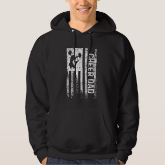Cheerleader Vater Vintag American Flag Vater Cheer Hoodie