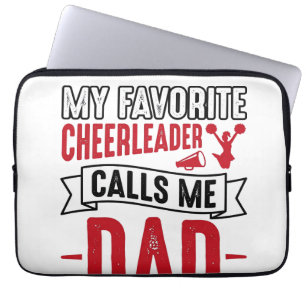 Cheerleader-Vater Vintage-Gravur-Shirt-Design_1 Laptopschutzhülle