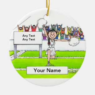 Cheerleader - Weibchen Keramikornament