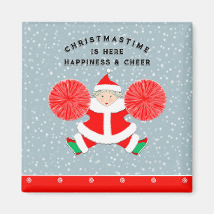 Cheerleader-Weihnachtsstrumpf-Füllungen Magnet
