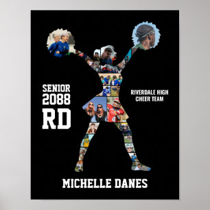 Cheerleaderin Cheer Team Foto-Collage Poster