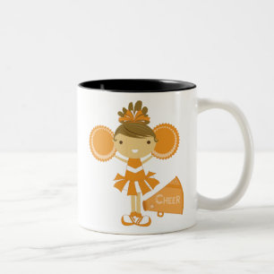 Cheerleaderin in Orange Zweifarbige Tasse