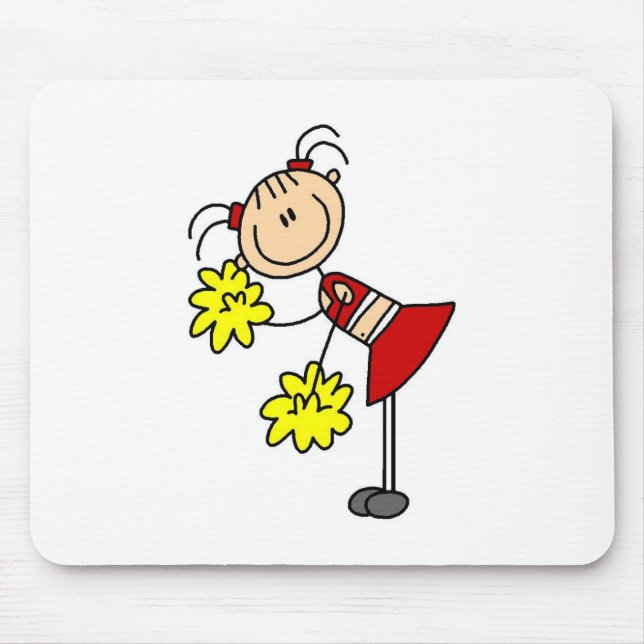 Cheerleaderin Stickfigur Mauspad (Vorne)