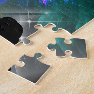 Cheerleadern in einem Colorburst Puzzle