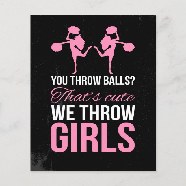 CHEERLEADFUNNY QUOTE | Cheerleading Niedlich Des D Flyer (Vorne)