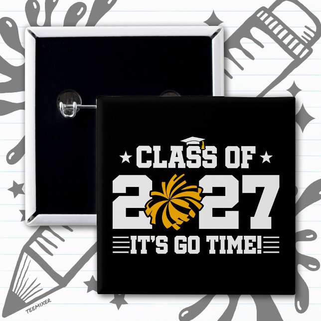 Cheerleading Abschlussfeier Abschlussklasse 2027 Button (Von Creator hochgeladen)