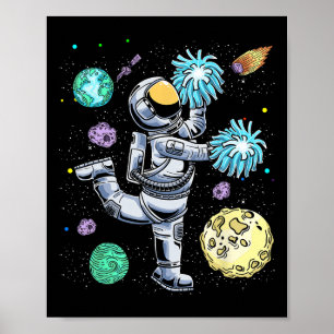 Cheerleading-Astronaut Cheerleader Cheer Flyer Jun Poster