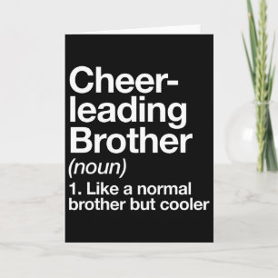 Cheerleading-Bruder Definition Lustig Sport Karte