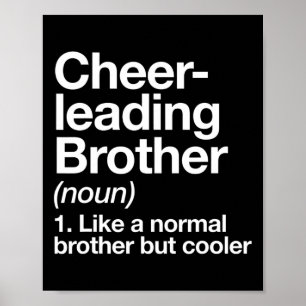 Cheerleading-Bruder Definition Lustig Sport Poster