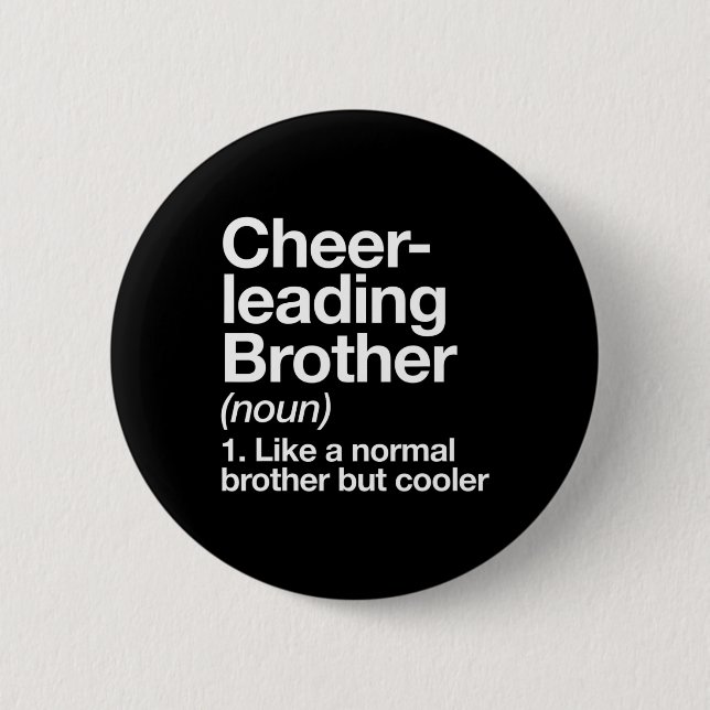 Cheerleading-Bruder Definition Lustiger Sport  Button (Vorderseite)