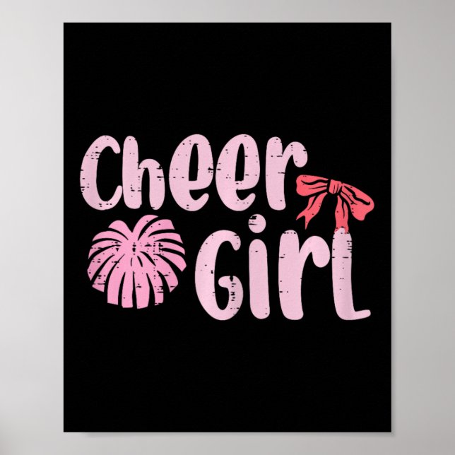 Cheerleading Cheer Mädchen Cheerleader Mädchen Kin Poster (Vorne)