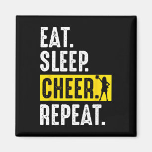 Cheerleading Cheer Squad Essen Schlaf Cheer Wieder Magnet