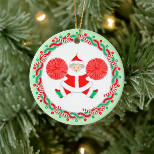 Cheerleading Cheerleader Geschenk zum Urlaub Keramik Ornament