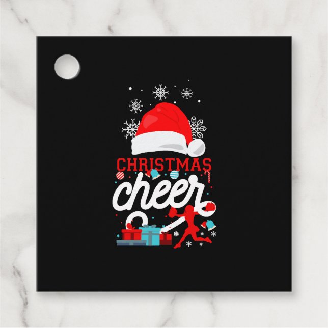 Cheerleading Christmas Cheerleader Geschenkanhänger (Vorderseite)