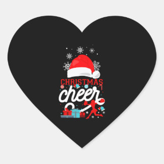 Cheerleading Christmas Cheerleader Herz-Aufkleber